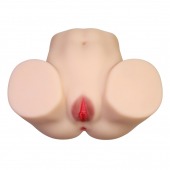 Телесный мастурбатор с 2 любовными отверстиями Olivia - Baile - в Нижнекамске купить с доставкой