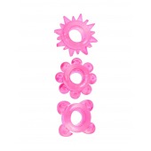 Комплект из 3 розовых эрекционных колец - Erowoman-Eroman - в Нижнекамске купить с доставкой