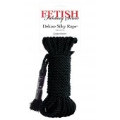 Черная веревка для фиксации Deluxe Silky Rope - 9,75 м. - Pipedream - купить с доставкой в Нижнекамске