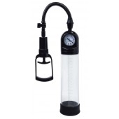 Чёрная вакуумная помпа A-toys с манометром и прозрачной колбой - A-toys - в Нижнекамске купить с доставкой