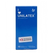 Классические презервативы Unilatex Natural Plain - 12 шт. + 3 шт. в подарок - Unilatex - купить с доставкой в Нижнекамске