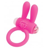 Розовое эрекционное виброкольцо A-toys с ушками - A-toys - в Нижнекамске купить с доставкой