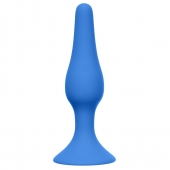Синяя малая анальная пробка Slim Anal Plug Small - 10,5 см.