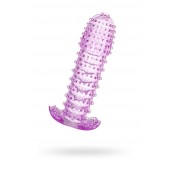 Гелевая фиолетовая насадка с шипами - 12 см. - Toyfa Basic - в Нижнекамске купить с доставкой