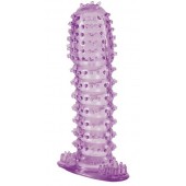 Гелевая фиолетовая насадка с шипами - 12 см. - Toyfa Basic - в Нижнекамске купить с доставкой