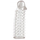 Прозрачная насадка на половой член с закрытой головкой и шипами - 12,5 см. - Toyfa Basic - в Нижнекамске купить с доставкой