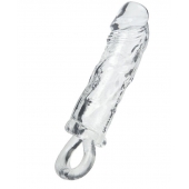 Прозрачная насадка с петлёй для фиксации - 14 см. - ToyFa - в Нижнекамске купить с доставкой