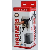 Насадка-фаллоимитатор на кожаных трусиках Harness Ultra Realistic 7  - 18 см. - LOVETOY (А-Полимер) - купить с доставкой в Нижнекамске