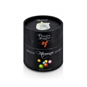 Массажная свеча с ароматом бубль-гума Bougie de Massage Gourmande Bubble Gum - 80 мл. - Plaisir Secret - купить с доставкой в Нижнекамске