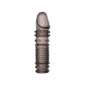 Дымчатая закрытая насадка ToyFa XLover с чешуйками и пупырышками - 13,5 см. - ToyFa - в Нижнекамске купить с доставкой