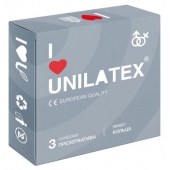 Презервативы с рёбрами Unilatex Ribbed - 3 шт. - Unilatex - купить с доставкой в Нижнекамске