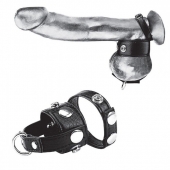 Утяжка для мошонки и пениса Cock Ring With 1  Ball Stretcher And Optional Weight Ring - BlueLine - купить с доставкой в Нижнекамске