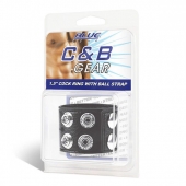 Ремень на член и мошонку 1.5  Cock Ring With Ball Strap - BlueLine - купить с доставкой в Нижнекамске