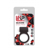 Чёрное эрекционное виброкольцо LIT-UP SILICONE STIMU RING 3 BLACK - Dream Toys - в Нижнекамске купить с доставкой