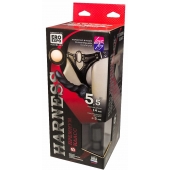Пояс харнесс премиум класса WOMAN SIMPLEX(S) с 3 черными насадками - LOVETOY (А-Полимер) - купить с доставкой в Нижнекамске
