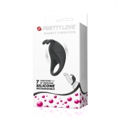 Чёрное эрекционное кольцо с вибрацией Rabbit Vibrator - Baile - в Нижнекамске купить с доставкой
