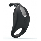 Чёрное эрекционное кольцо с вибрацией Rabbit Vibrator - Baile - в Нижнекамске купить с доставкой