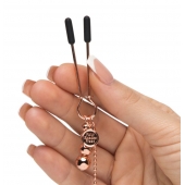 Золотистые зажимы для сосков и клитора All Sensation Nipple and Clitoral Chain - Fifty Shades of Grey - купить с доставкой в Нижнекамске