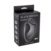 Чёрное эрекционное кольцо с анальной пробкой Button Anal Plug - Lola Games - в Нижнекамске купить с доставкой