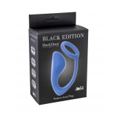 Синее эрекционное кольцо с анальной пробкой Button Anal Plug - Lola Games - в Нижнекамске купить с доставкой