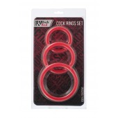 Набор из 3 красных эрекционных колец различного диаметра - ToyFa - в Нижнекамске купить с доставкой