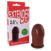 Коричневый латексный удлинитель пениса 2.5 in - Sitabella - в Нижнекамске купить с доставкой