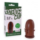 Коричневый латексный удлинитель пениса 2.5 in с шипиками - Sitabella - в Нижнекамске купить с доставкой