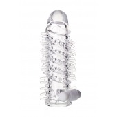 Насадка на пенис TOYFA A-Toys с вибропулей и шипами - 13,4 см. - A-toys - в Нижнекамске купить с доставкой