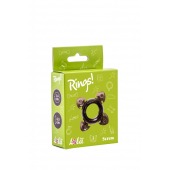 Чёрное эрекционное кольцо Rings Screw - Lola Games - в Нижнекамске купить с доставкой