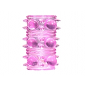 Розовая насадка на пенис Rings Armour - Lola Games - в Нижнекамске купить с доставкой