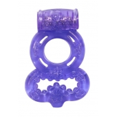 Фиолетовое эрекционное кольцо Rings Treadle с подхватом - Lola Games - в Нижнекамске купить с доставкой