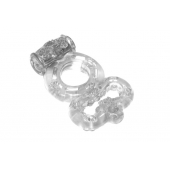 Прозрачное эрекционное кольцо Rings Treadle с подхватом - Lola Games - в Нижнекамске купить с доставкой