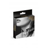 Черный чокер с замком в форме сердца - Bijoux Pour Toi - купить с доставкой в Нижнекамске