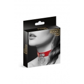 Красный узенький чокер с кольцом - Bijoux Pour Toi - купить с доставкой в Нижнекамске