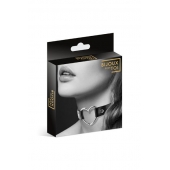 Чёрный чокер с кольцом в форме сердца - Bijoux Pour Toi - купить с доставкой в Нижнекамске