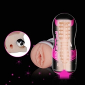 Мастурбатор-вагина Sex In A Can Vibra Vagina Tunnel - Lovetoy - в Нижнекамске купить с доставкой