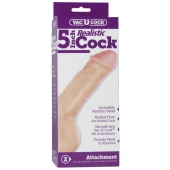 Насадка-реалистик для трусиков Vac-U-Lock 5  Realistic - 12,7 см. - Doc Johnson - купить с доставкой в Нижнекамске