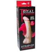Телесная насадка REAL Standard с усиками на основании - 19 см. - LOVETOY (А-Полимер) - купить с доставкой в Нижнекамске