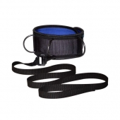 Чёрно-синий неопреновый ошейник с поводком - Sitabella - купить с доставкой в Нижнекамске