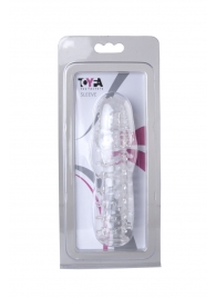 Прозрачная, закрытая насадка с шипами и точками - 13,5 см. - Toyfa Basic - в Нижнекамске купить с доставкой