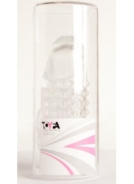 Гелевая прозрачная насадка с 2 отростками - 13 см. - Toyfa Basic - в Нижнекамске купить с доставкой