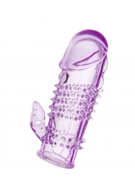 Фиолетовая насадка с коготком и шипами - 13 см. - Toyfa Basic - в Нижнекамске купить с доставкой