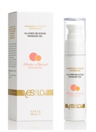 Универсальный массажный гель-смазка Allover Delicious Massage Gel с ароматом персика и аброкоса - 50 мл. - YESforLOV - купить с доставкой в Нижнекамске