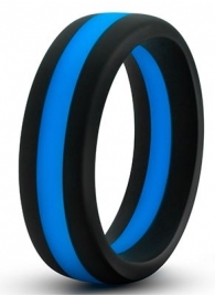 Черно-синее эрекционное кольцо Silicone Go Pro Cock Ring - Blush Novelties - в Нижнекамске купить с доставкой