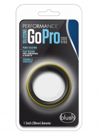 Черно-желтое силиконовое эрекционное кольцо Silicone Go Pro Cock Ring - Blush Novelties - в Нижнекамске купить с доставкой