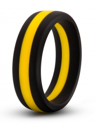 Черно-желтое силиконовое эрекционное кольцо Silicone Go Pro Cock Ring - Blush Novelties - в Нижнекамске купить с доставкой