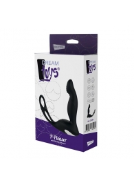 Черный вибромассажер простаты P-PLEASER W ERECTION ENHANCE - Dream Toys - в Нижнекамске купить с доставкой