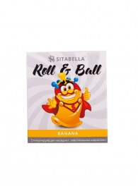 Стимулирующий презерватив-насадка Roll   Ball Banana - Sitabella - купить с доставкой в Нижнекамске
