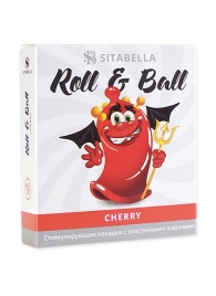 Стимулирующий презерватив-насадка Roll   Ball Cherry - Sitabella - купить с доставкой в Нижнекамске