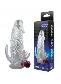 Закрытая прозрачная вибронасадка на пенис Crystal Sleeve Vibe - Erowoman-Eroman - в Нижнекамске купить с доставкой
